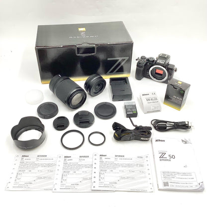 【全額返金保証】【最速発送】Nikon デジタル一眼 Z 50 ダブルズームキット ブラック 美品 動作確認済