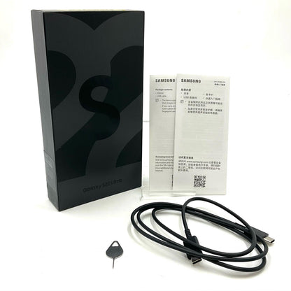 【全額返金保証】【最速発送】SAMSUNG Galaxy S22 Ultra シンガポール版 256GB ブラック SIMフリー SM-S908E/DS 白ロム 動作確認済