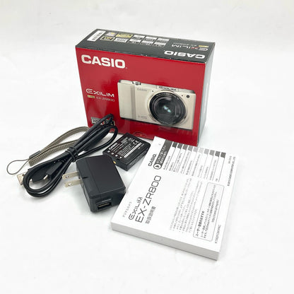 【全額返金保証】【最速発送】CASIO コンパクトデジタルカメラ HIGH SPEED EXILIM EX-ZR800WE [ホワイト] 美品 動作確認済