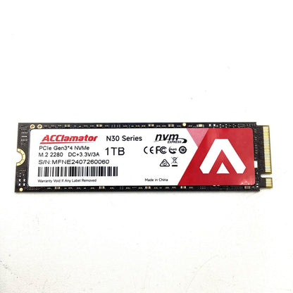 【全額返金保証】【最速発送】ACCLamator M.2 SSD 1TB N30 美品 動作確認済