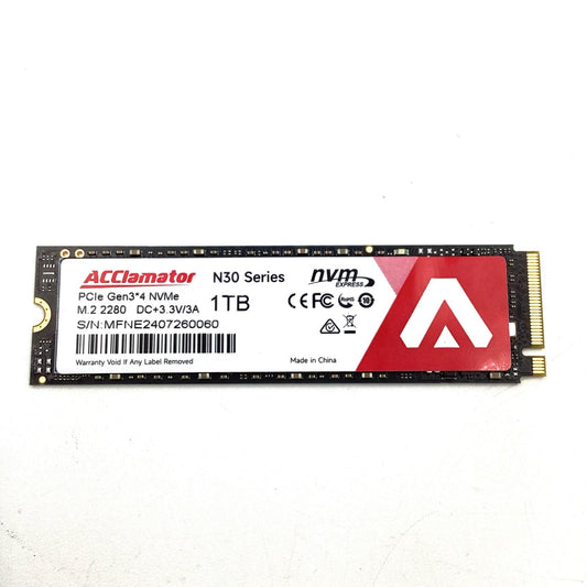 【全額返金保証】【最速発送】ACCLamator M.2 SSD 1TB N30 美品 動作確認済