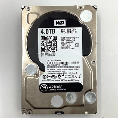【全額返金保証】【最速発送】WD HDD 4TB WD4003FZEX-00Z4SA0 美品 動作確認済