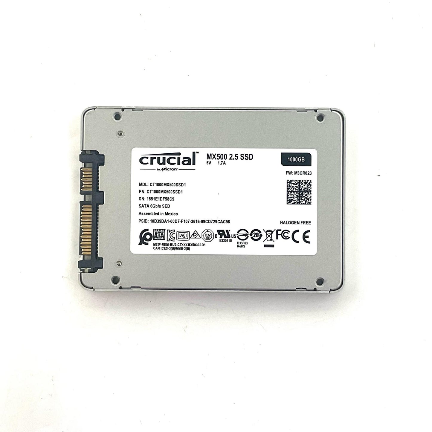 【全額返金保証】【最速発送】crucial SSD 1TB CT1000MX500SSD1 美品 動作確認済