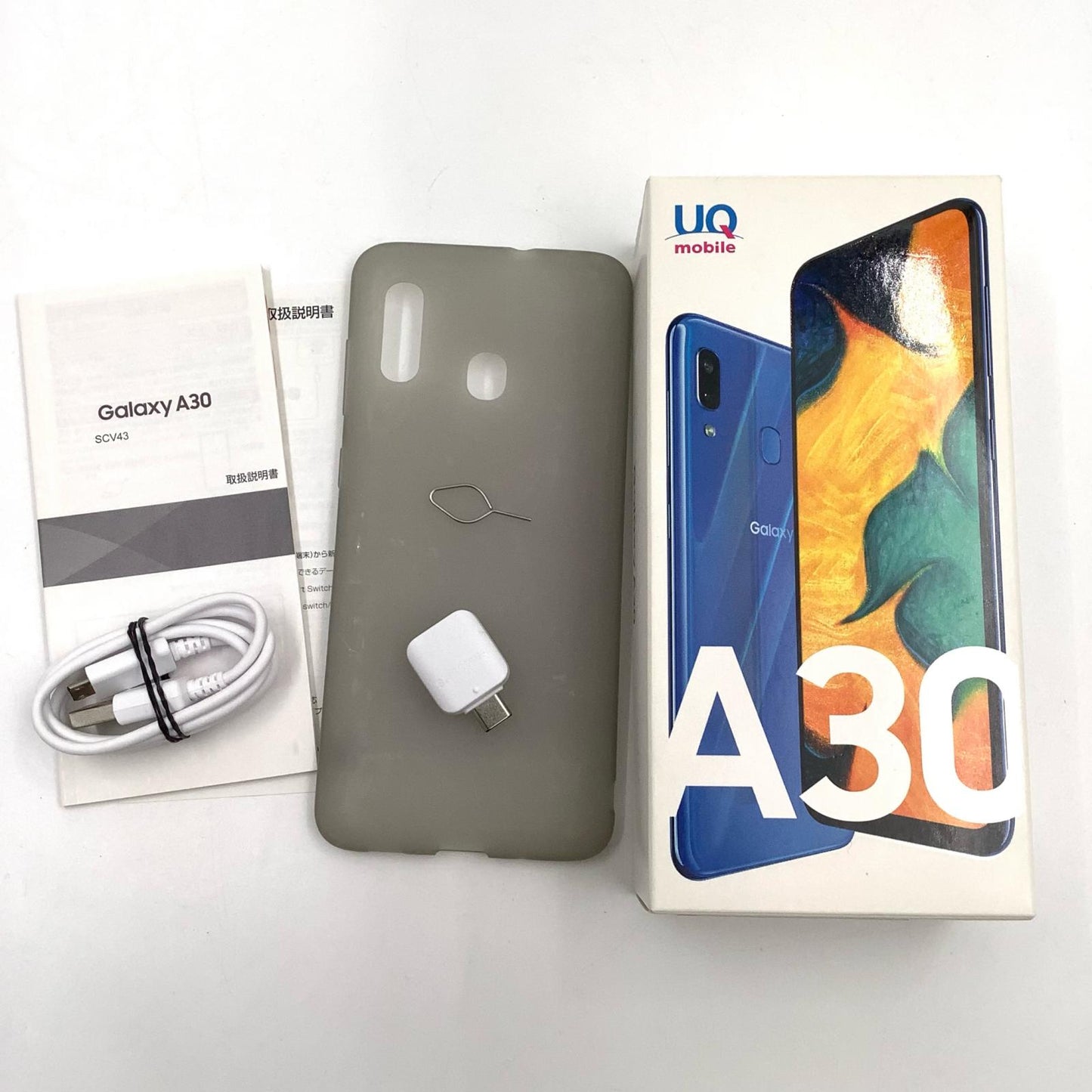 【全額返金保証】【最速発送】SAMSUNG Galaxy A30 64GB ブルー au SCV43 白ロム 超美品 動作確認済
