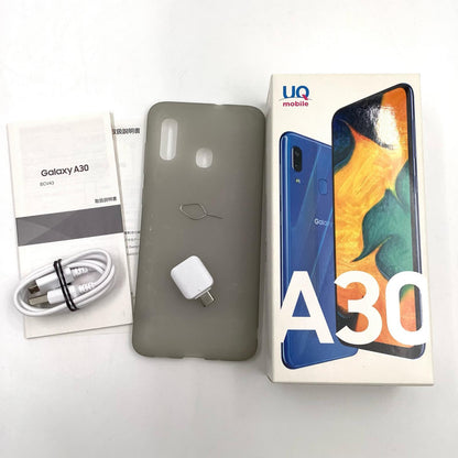 【全額返金保証】【最速発送】SAMSUNG Galaxy A30 64GB ブルー au SCV43 白ロム 超美品 動作確認済
