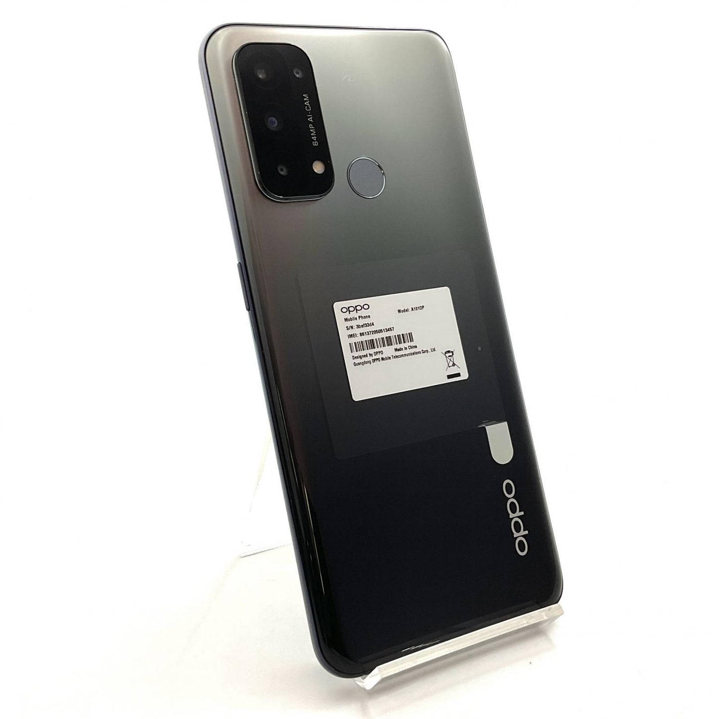【全額返金保証】【最速発送】OPPO Reno 5A 128GB ブラック Softbank SIMフリー 白ロム 美品 動作確認済
