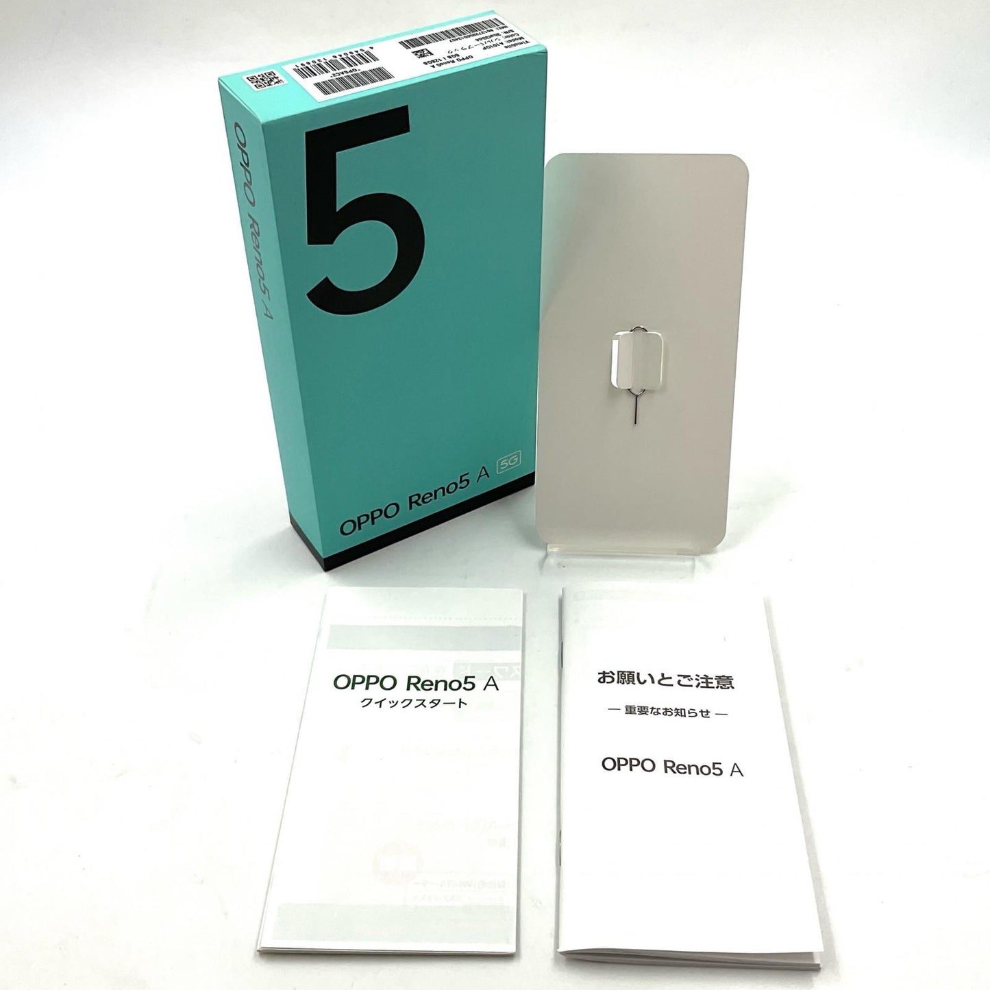 【全額返金保証】【最速発送】OPPO Reno 5A 128GB ブラック Softbank SIMフリー 白ロム 美品 動作確認済