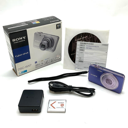 【全額返金保証】【最速発送】Sony コンパクトデジタルカメラ サイバーショット DSC-WX7 (L) [ブルー] 動作確認済