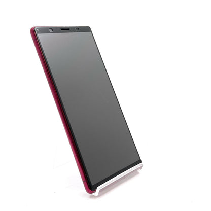 【全額返金保証】【最速発送】Sony Xperia 5 64GB レッド au 白ロム 美品 動作確認済