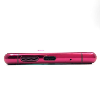 【全額返金保証】【最速発送】Sony Xperia 5 64GB レッド au 白ロム 美品 動作確認済