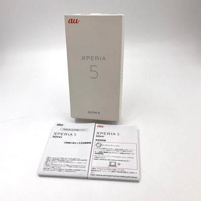 【全額返金保証】【最速発送】Sony Xperia 5 64GB レッド au 白ロム 美品 動作確認済