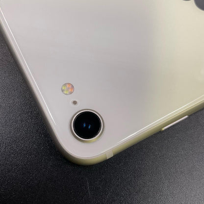【全額返金保証】【最速発送】Apple iPhone iPhone SE（第3世代） 128GB スターライト Softbank SIMフリー 白ロム 動作確認済 76%