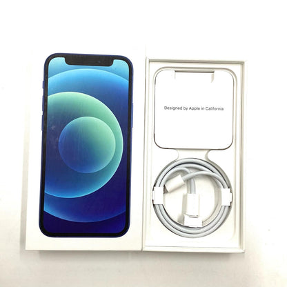 【全額返金保証】【最速発送】Apple iPhone iPhone 12 mini 256GB ブルー au 白ロム 動作確認済 86%