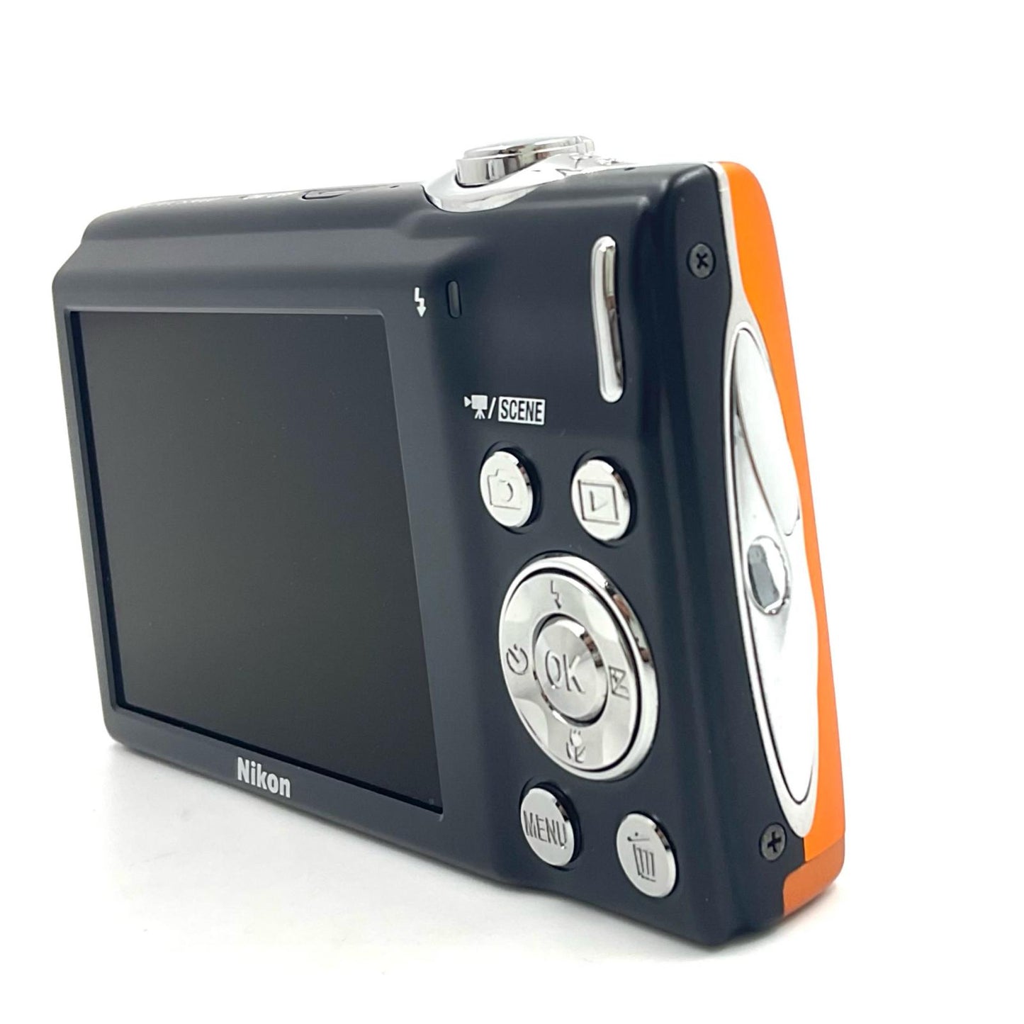 【全額返金保証】【最速発送】Nikon コンパクトデジタルカメラ COOLPIX S3000 ファインオレンジ 美品 動作確認済