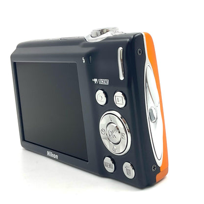 【全額返金保証】【最速発送】Nikon コンパクトデジタルカメラ COOLPIX S3000 ファインオレンジ 美品 動作確認済