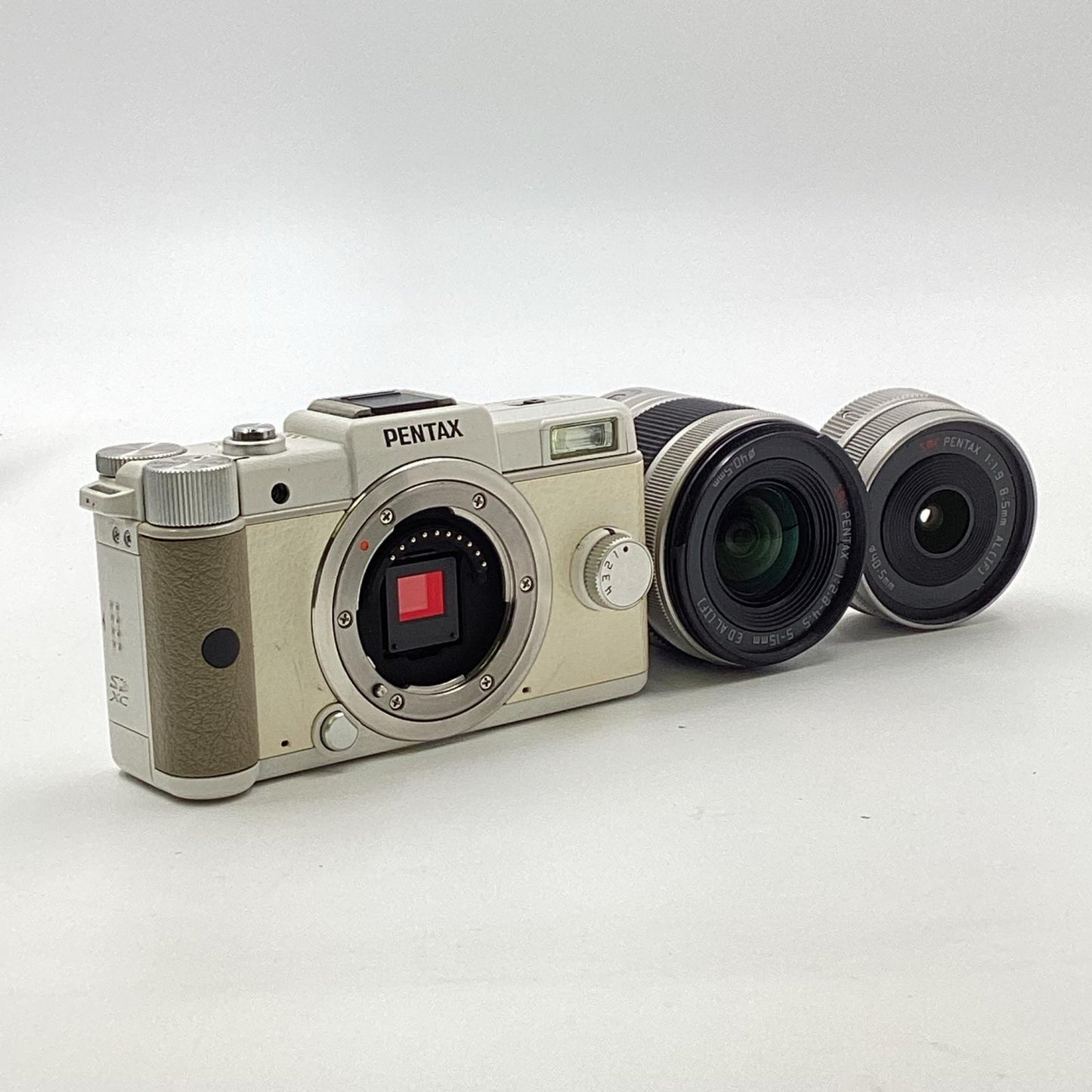 【全額返金保証】【最速発送】PENTAX デジタル一眼 PENTAX Q ダブルレンズキット ホワイト 動作確認済