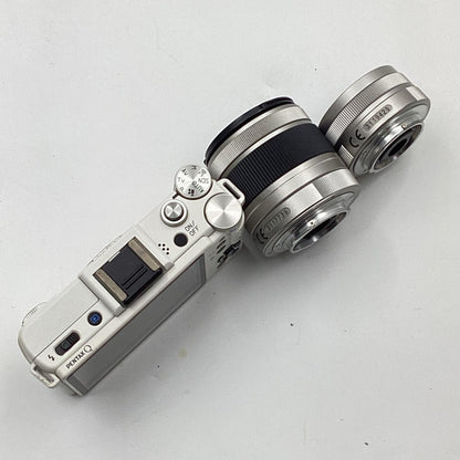【全額返金保証】【最速発送】PENTAX デジタル一眼 PENTAX Q ダブルレンズキット ホワイト 動作確認済
