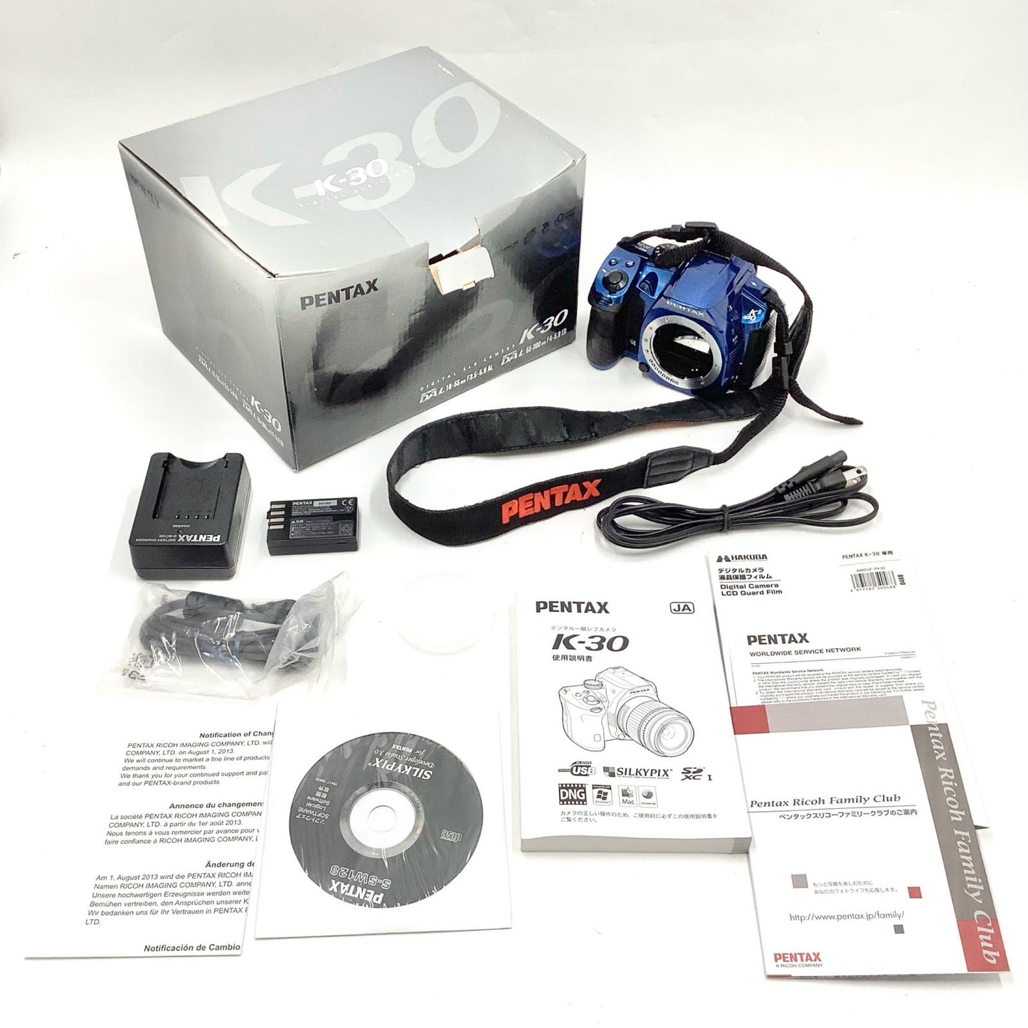 【全額返金保証】【最速発送】PENTAX デジタル一眼 K-30 クリスタルブルー 動作確認済
