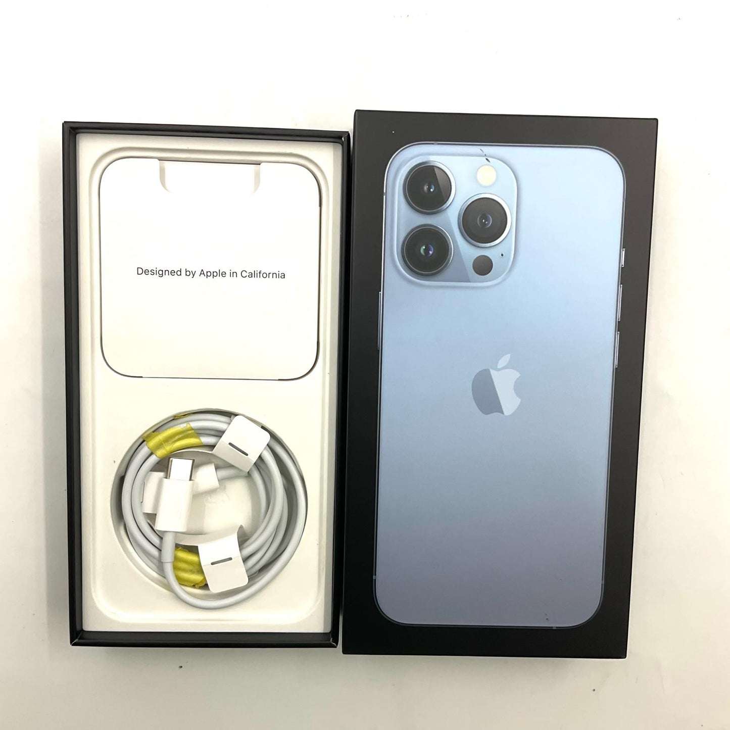 【全額返金保証】【最速発送】Apple iPhone iPhone 13 Pro 128GB シエラブルー au SIMフリー 白ロム 美品 動作確認済 90%