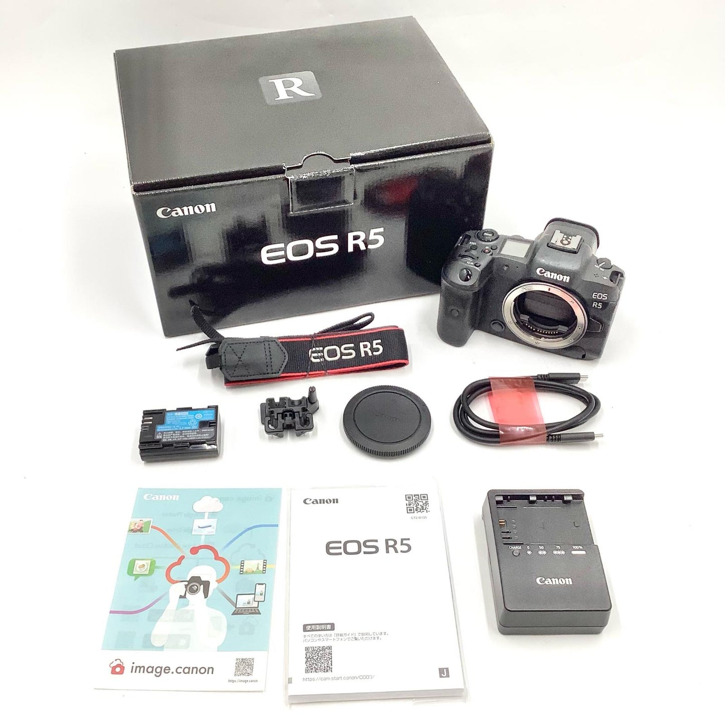【全額返金保証】【最速発送】Canon デジタル一眼 EOS R5 ボディ ブラック 動作確認済