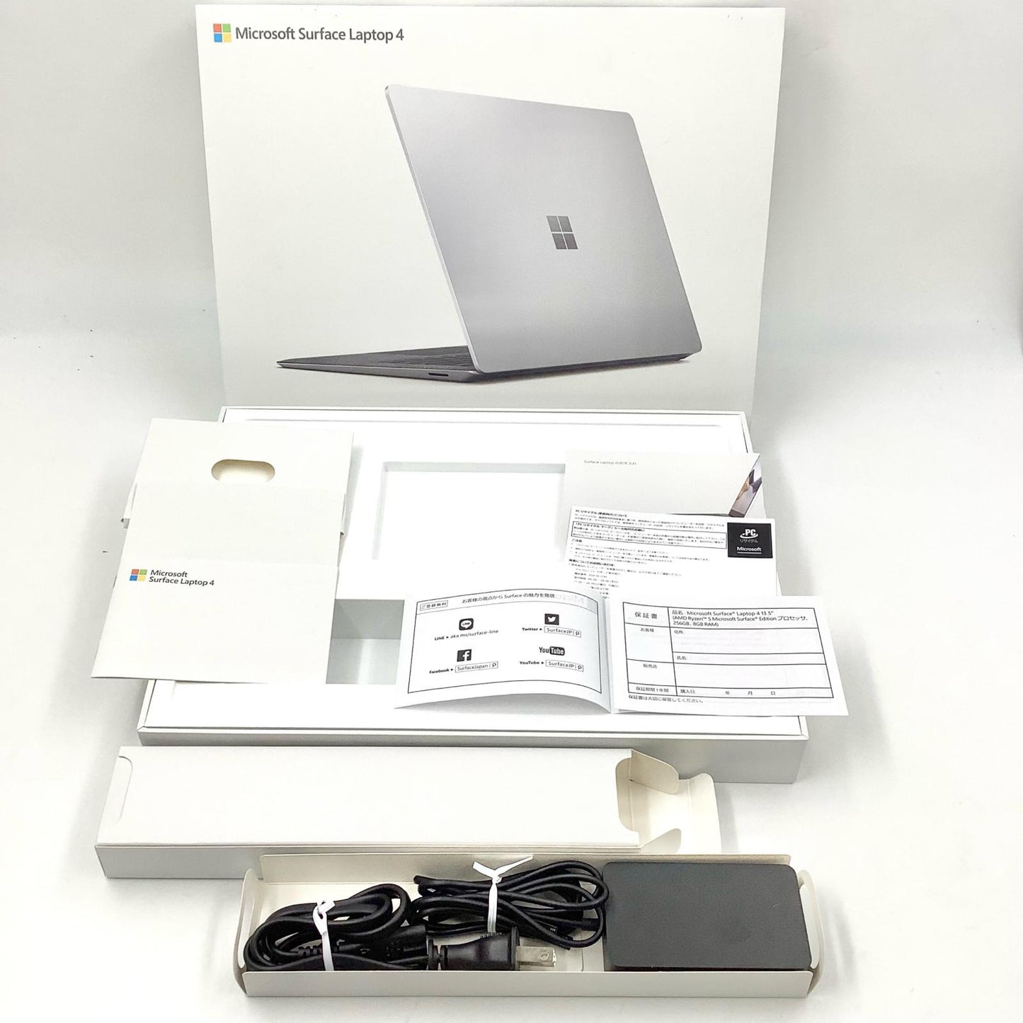 【全額返金保証】【最速発送】Microsoft Surface Laptop 4 5PB-00046 1958 AMD Ryzen 5 Microsoft Surface(R) Edition 8GB M.2 SSD 256GB 83.4% 美品 動作確認済