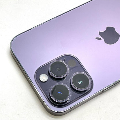 【全額返金保証】【最速発送】Apple iPhone iPhone 14 Pro Max 128GB ディープパープル docomo 動作確認済 85%
