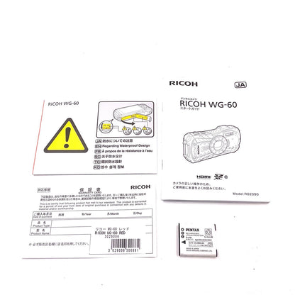 【最速発送】RICOH コンパクトデジタルカメラ RICOH WG-60 [レッド]【難有】