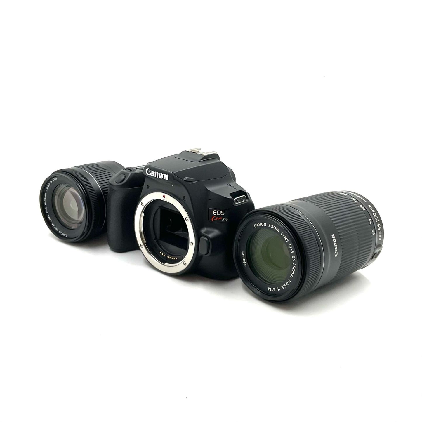 【全額返金保証】【最速発送】Canon デジタル一眼 EOS Kiss X10 ダブルズームキット ブラック 美品 動作確認済