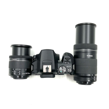 【全額返金保証】【最速発送】Canon デジタル一眼 EOS Kiss X10 ダブルズームキット ブラック 美品 動作確認済
