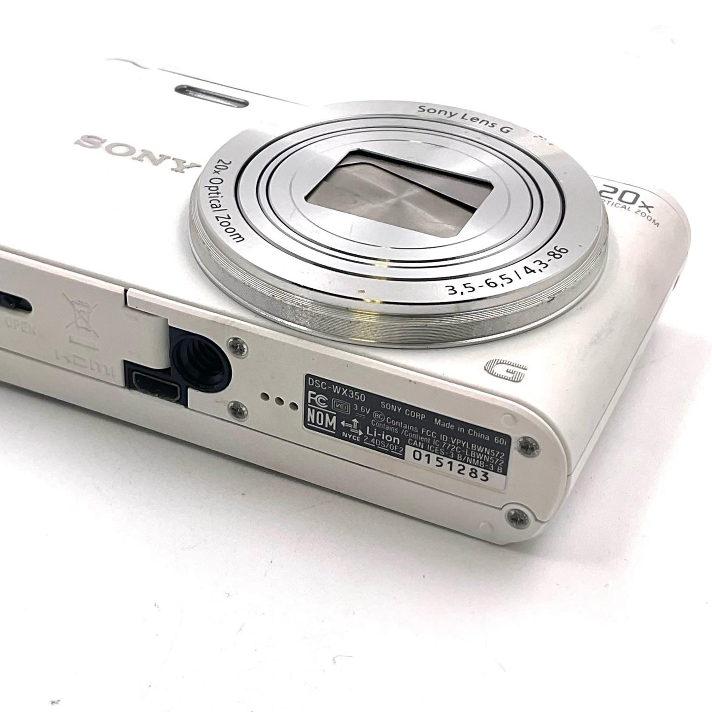 【全額返金保証】【最速発送】Sony コンパクトデジタルカメラ サイバーショット DSC-WX350 (W) [ホワイト] 動作確認済