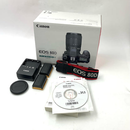 【全額返金保証】【最速発送】Canon デジタル一眼 EOS 80D ボディ ブラック 美品 動作確認済