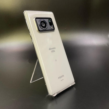 【全額返金保証】【最速発送】SHARP AQUOS R6 128GB ホワイト docomo SH-51B 白ロム 動作確認済