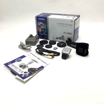【全額返金保証】【最速発送】OLYMPUS デジタル一眼 PEN mini E-PM1 ツインレンズキット [パープル] 動作確認済