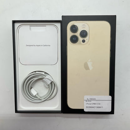 【全額返金保証】【最速発送】Apple iPhone iPhone 13 Pro Max 512GB ゴールド au SIMフリー 白ロム 動作確認済 77%