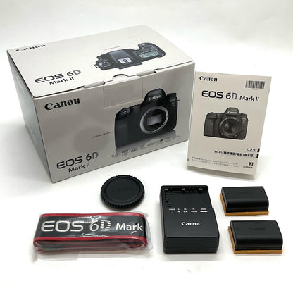 【全額返金保証】【最速発送】Canon デジタル一眼 EOS 6D Mark II ボディ ブラック 動作確認済