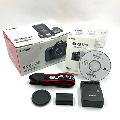 【全額返金保証】【最速発送】Canon デジタル一眼 EOS 80D ボディ ブラック 美品 動作確認済