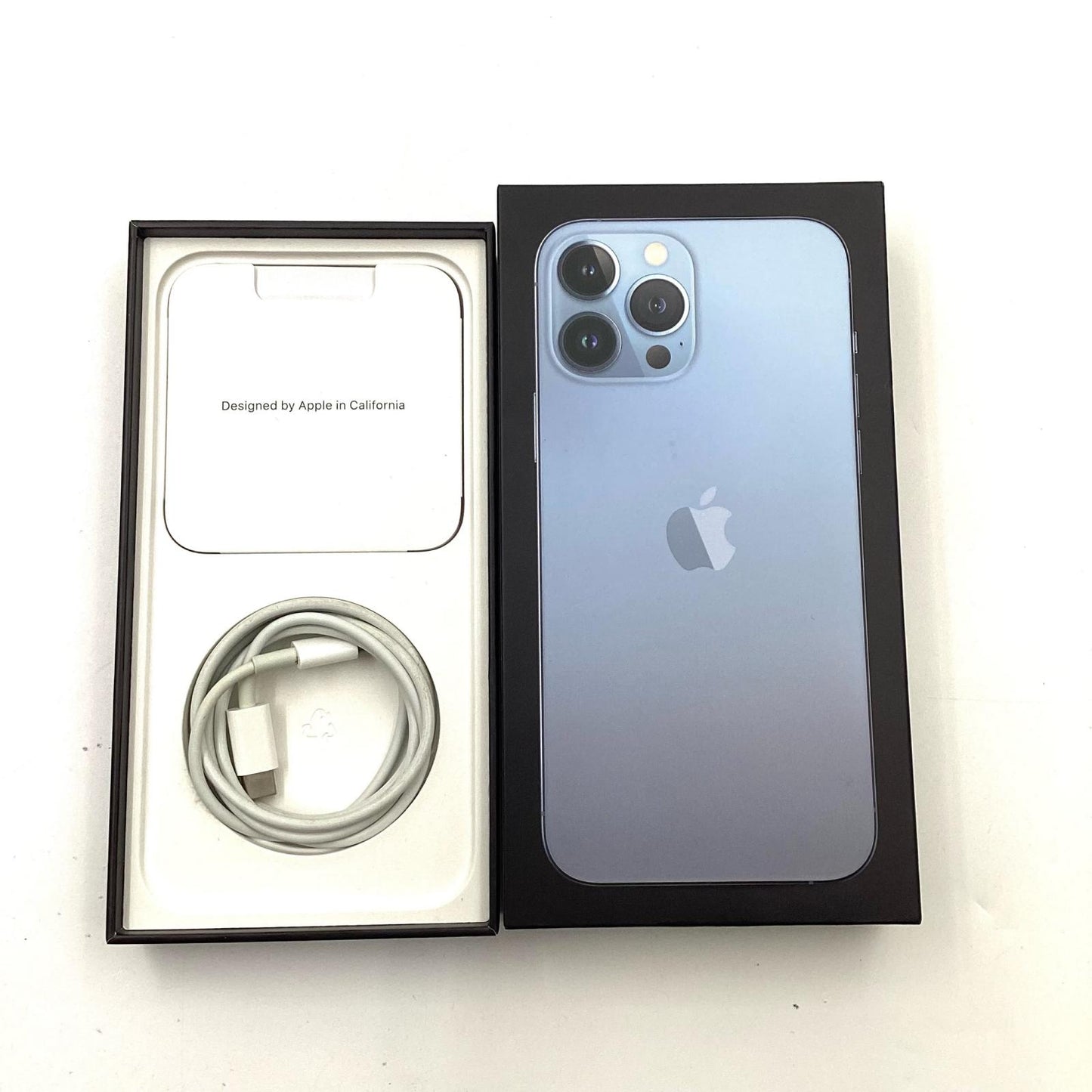 【全額返金保証】【最速発送】Apple iPhone iPhone 13 Pro Max 128GB シエラブルー docomo SIMフリー 白ロム 動作確認済 81%