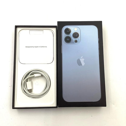 【全額返金保証】【最速発送】Apple iPhone iPhone 13 Pro Max 128GB シエラブルー docomo SIMフリー 白ロム 動作確認済 81%