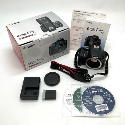 【全額返金保証】【最速発送】Canon デジタル一眼 EOS Kiss X7 ボディ ブラック 動作確認済