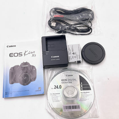 【全額返金保証】【最速発送】Canon デジタル一眼 EOS Kiss X5 ボディ ブラック 動作確認済