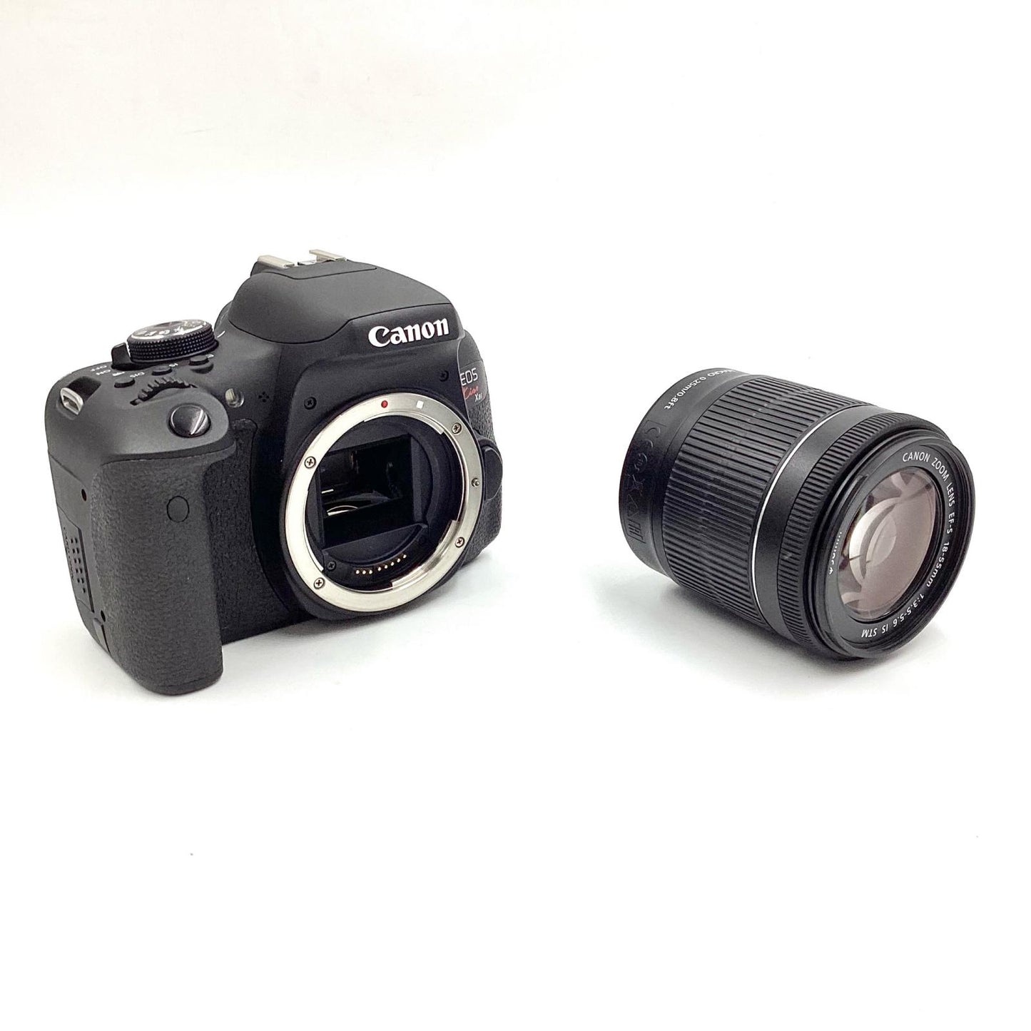 【全額返金保証】【最速発送】Canon デジタル一眼 EOS Kiss X8i EF-S18-55 IS STM レンズキット ブラック 美品 動作確認済