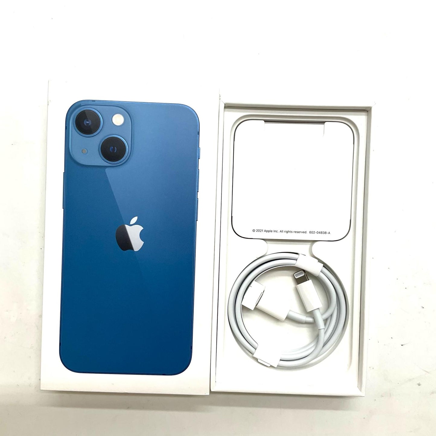 【全額返金保証】【最速発送】Apple iPhone iPhone 13 mini 128GB ブルー docomo SIMフリー 白ロム 美品 動作確認済 80%