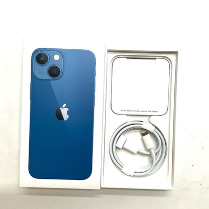 【全額返金保証】【最速発送】Apple iPhone iPhone 13 mini 128GB ブルー docomo SIMフリー 白ロム 美品 動作確認済 80%