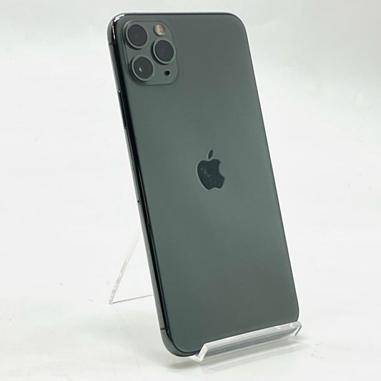 【全額返金保証】【最速発送】Apple iPhone iPhone 11 Pro Max 256GB ミッドナイトグリーン Softbank SIMフリー 白ロム 動作確認済 78%