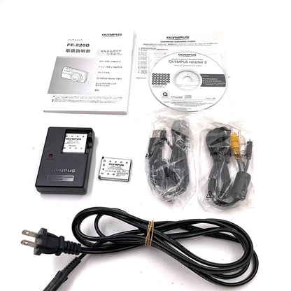 【全額返金保証】【最速発送】OLYMPUS コンパクトデジタルカメラ CAMEDIA FE-220D 美品 動作確認済