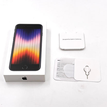 【全額返金保証】【最速発送】Apple iPhone iPhone SE（第3世代） 64GB ミッドナイト SIMフリー 白ロム 動作確認済 76%