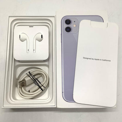 【全額返金保証】【最速発送】Apple iPhone iPhone 11 128GB パープル Softbank SIMフリー 白ロム 動作確認済 83%