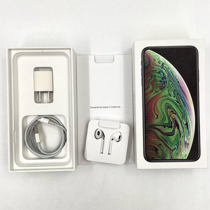 【全額返金保証】【最速発送】Apple iPhone iPhone XS Max 64GB スペースグレイ Softbank 白ロム 美品 動作確認済 80%