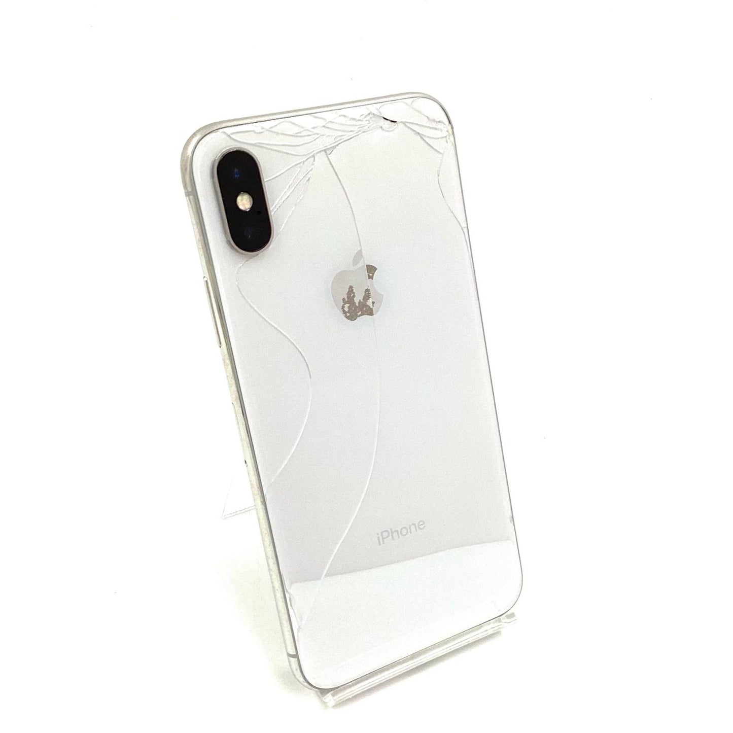 【最速発送】Apple iPhone iPhone X 256GB シルバー au 白ロム【難有】 100%