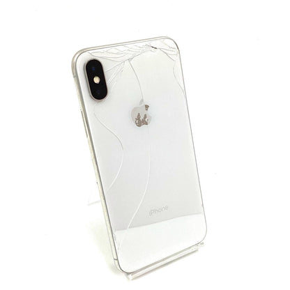 【最速発送】Apple iPhone iPhone X 256GB シルバー au 白ロム【難有】 100%